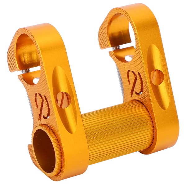 Vikbart Cykelstyre 25,4 mm Aluminiumlegering Ihålig SP8 Modifierad Dubbel Stam Guld