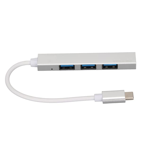 USB C Hub 4 i 1 Typ C till USB 2.0 3.0 Mini Portabel Silver Dockningsstation Skrivbordsdator Laptop