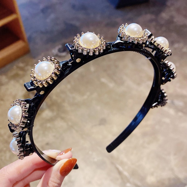 Ins net röd pärla strass hårbåge style 9