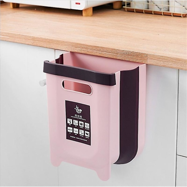 Vikbar kökslåda Hängande matlåda över dörrkorg PINK