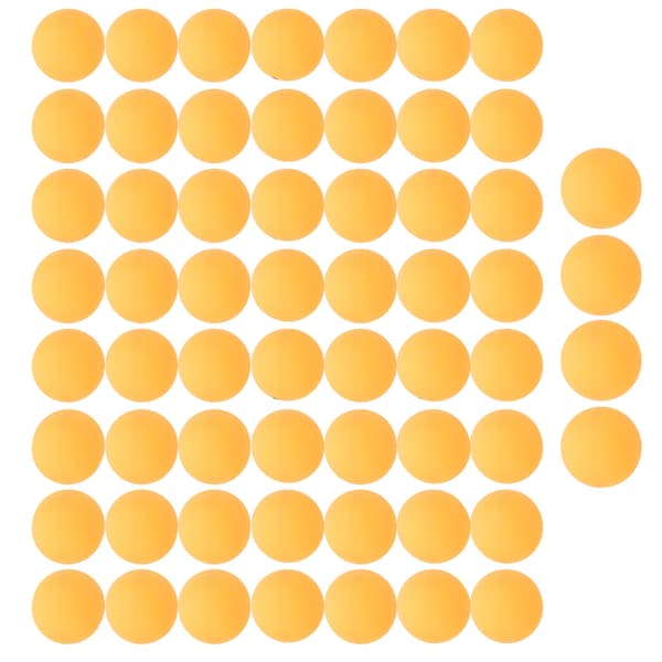 60-pack Medium Träningspingisbollar Utomhussporttillbehör Konserverad Gul