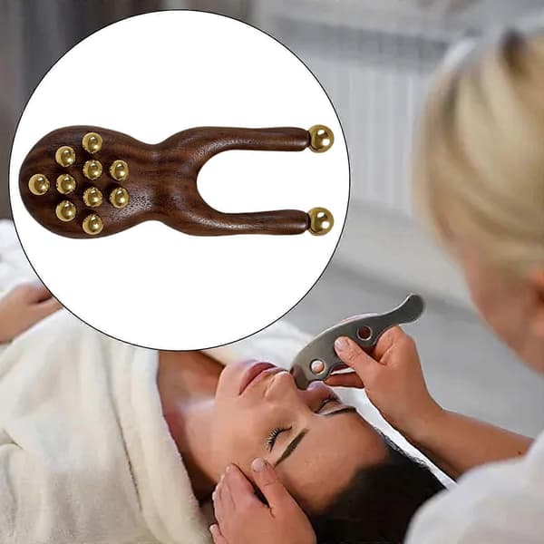 Øjne Ansigts Træ Gua Sha Værktøj til Kvinder Mænd Øjne Ansigts Manuel Massager