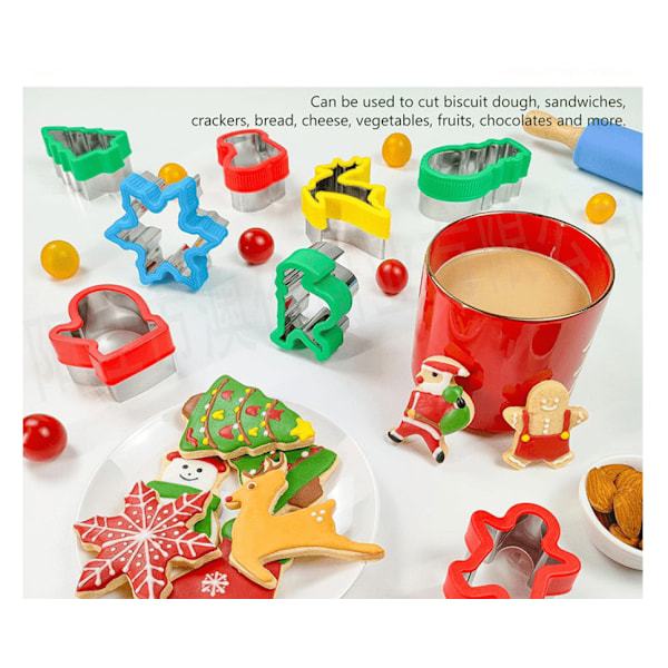 Brød Baking Verktøy i Rustfritt Stål Omelett Ring Kjeksform 8-piece set C Color Mixing