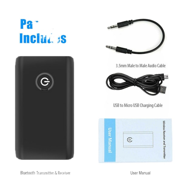 Bluetooth 5.0-sändarmottagare, 2 i 1 Bluetooth adapter