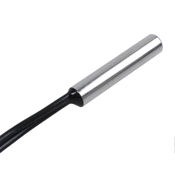 2X NTC 10K Ohm Vanntett Digital Termisk Temperatursensor Probe 1M Svart & silver