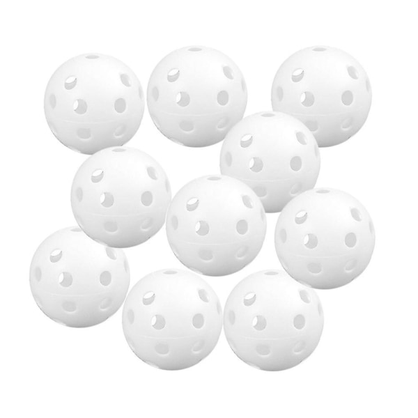 10 st Hollow golfövningsbollar Plast 41mm Bärbar Slitstark