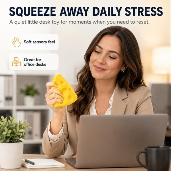 Liten Ost Squishy, Mjuk och Snabb Återhämtning, Icke-klibbig Stressavlastningsleksak Triangular