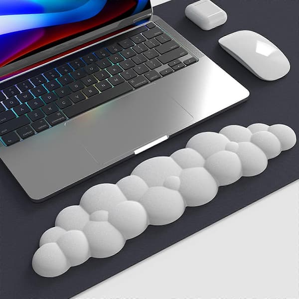 Skyformet tastatur- og musehåndledsstøttepude Musemåtte skridsikker base, perfekt til kontor- og gamingmusemåtte orange orange