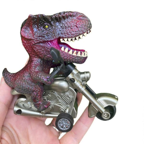 Dinosaurlegetøj Dinosaur Pull Back Bil Legetøj Motorcykel Legetøj Rød[dt]