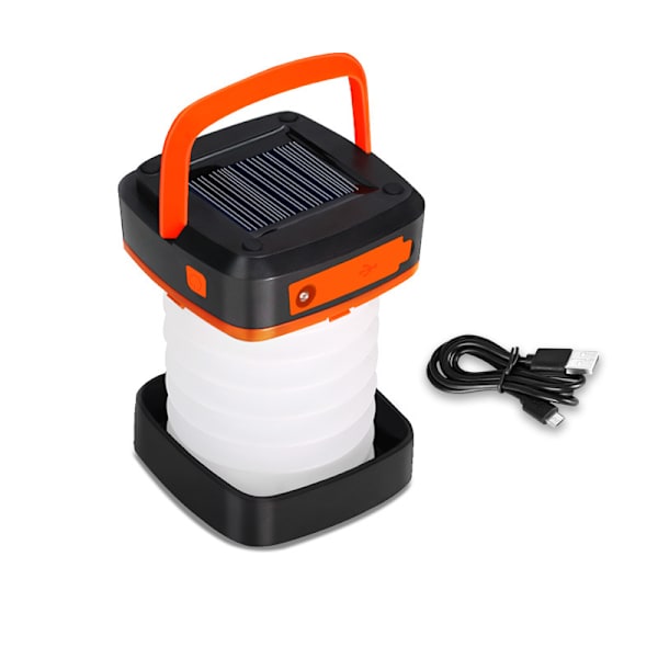 Aluvee Solar Lantern, hopfällbar LED Camping Lantern orange