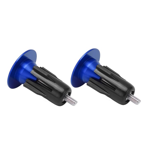 2 par universal mountainbike-greb endepropper i aluminiumslegering, blå