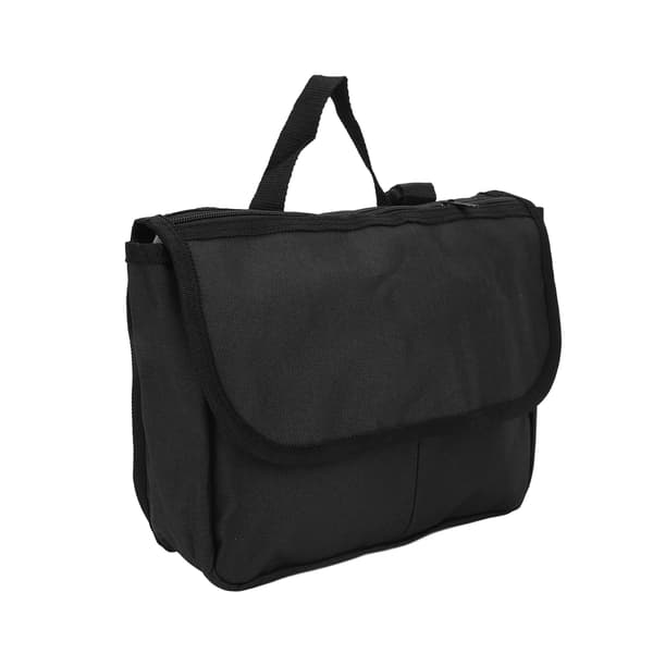 Walker Taske 600D Polyester 3 Store Lommer Letvægts Scooter Kørestol Opbevaringstaske Sort