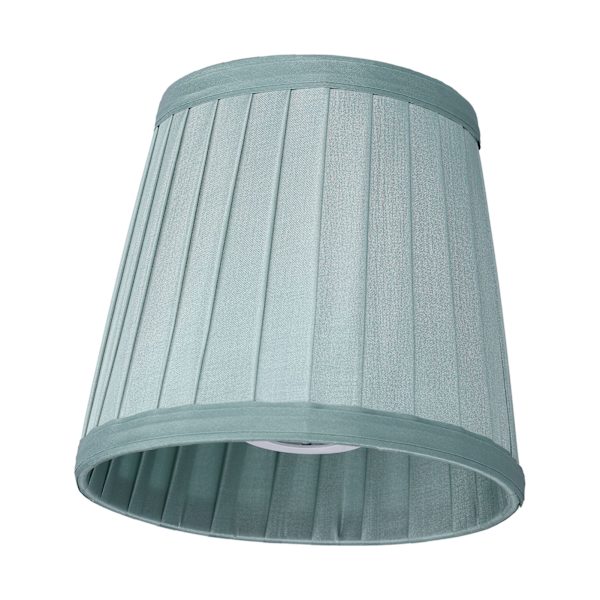 Grön tygklämma på lampskärm för hotell, hallar och sovrum - E14 mjukt omslag Green cloth clause