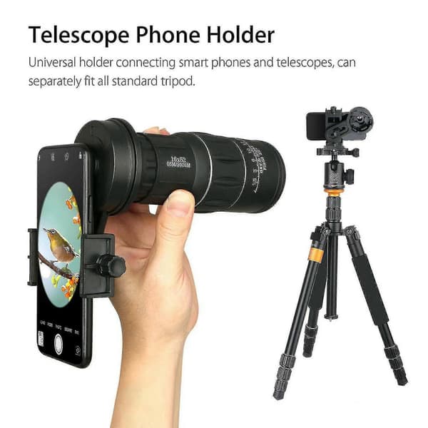Universal Telefonadaptermontering Monokulær Kikkert Spotting Scope Teleskop Bærbar