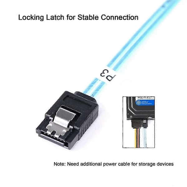 8 st SATA-kabelset 8 set SATA 3.0-kabel PC SATA-kabel SAS 7Pin 6Gbps datakabel för hårddisk SSD D[dt] As Shown