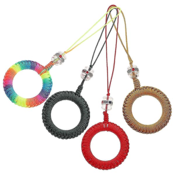Sklisikker telefonstropp med fingerring, 4-pakning Assorted Color