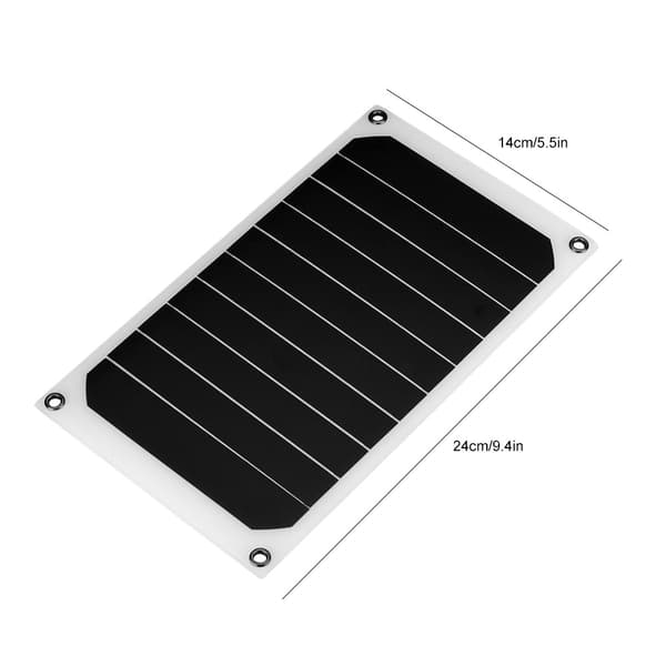 Vanntett Solcellepanel Lader Bærbar 10W med 5V USB-utgang