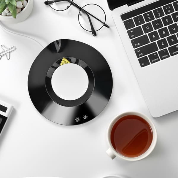USB-drevet dobbeltformål coaster isoleret måtte til varme kolde drikke sorte