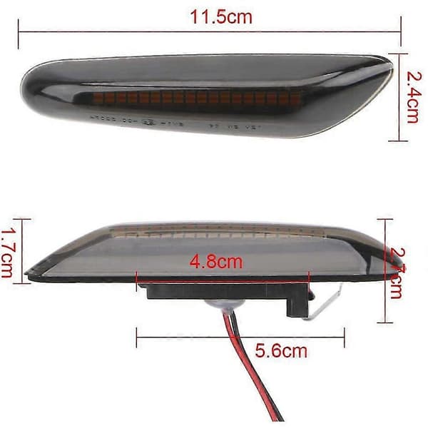 Led-etulokasuojan sivumerkkivalo vilkkuvalo - 1 3 5 -sarjan E90 E91 E60 E61 E82 E83 Dyna[dt]
