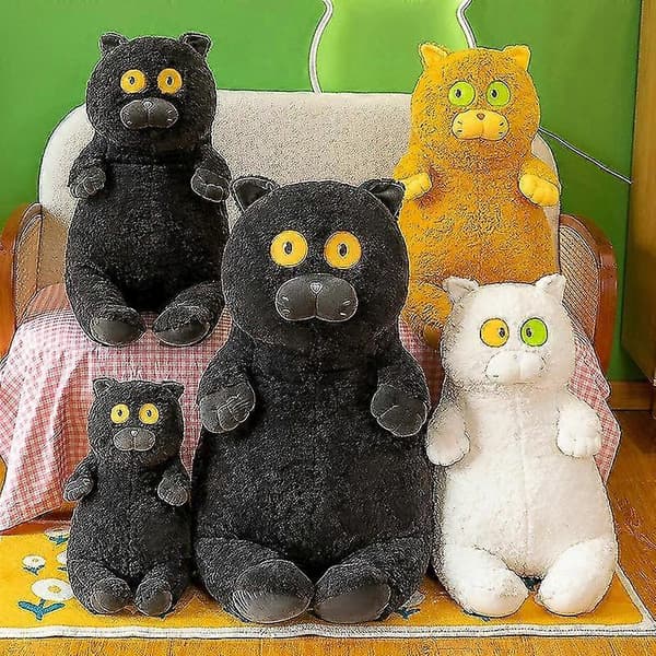 Kattdocka söt simulering blå katt orange katt plyschleksak flicka sovkudde docka dekompressionspresent yellow