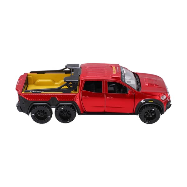 1/28 terrængmodel bil legering Diecast Træk Tilbage legetøjsbil med lyd og lys til børn Drenge Piger Rød