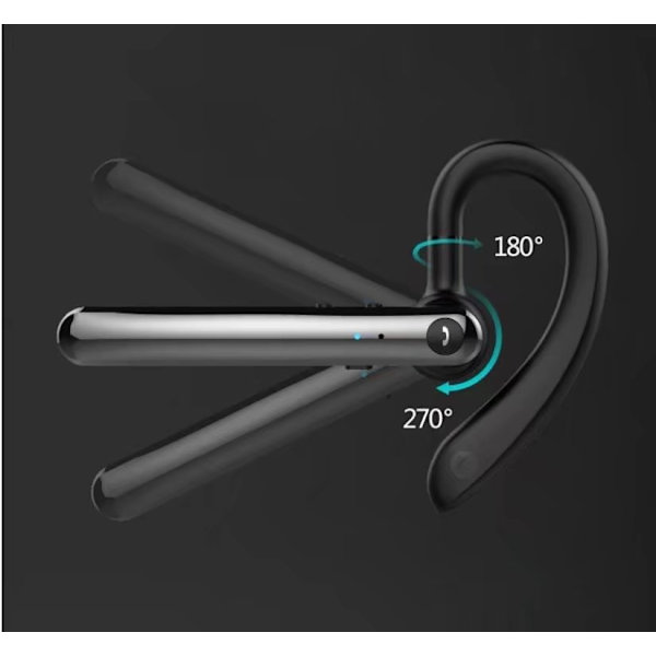 Nytt On-Ear trådlöst Bluetooth -headset black