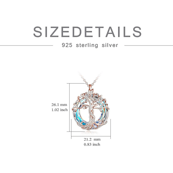 Tree Of Life Halsband Celtic Family Necklace Rose Gold 20 mm * 20 mm
