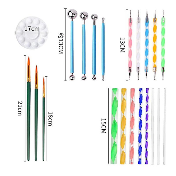 25st DIY Mandala Dotting Tools Set Dot Art Tool Mall