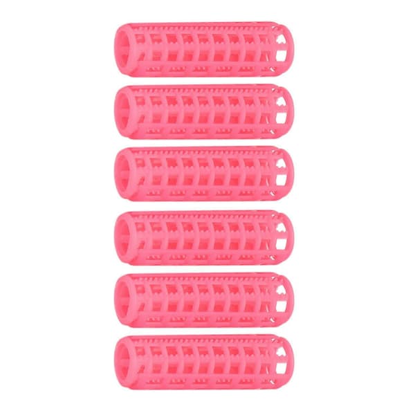 24 stk rosa plast DIY hårstyling rullekrøllere klips