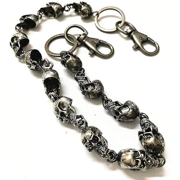Män Plånbok Chain Punk Heavy Skull Strong Key Jeans Pant Chain
