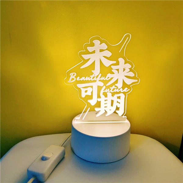 3D Nattlampa Smart Home Creative Barn presentbordslampa 16 color touch control Future can be expected