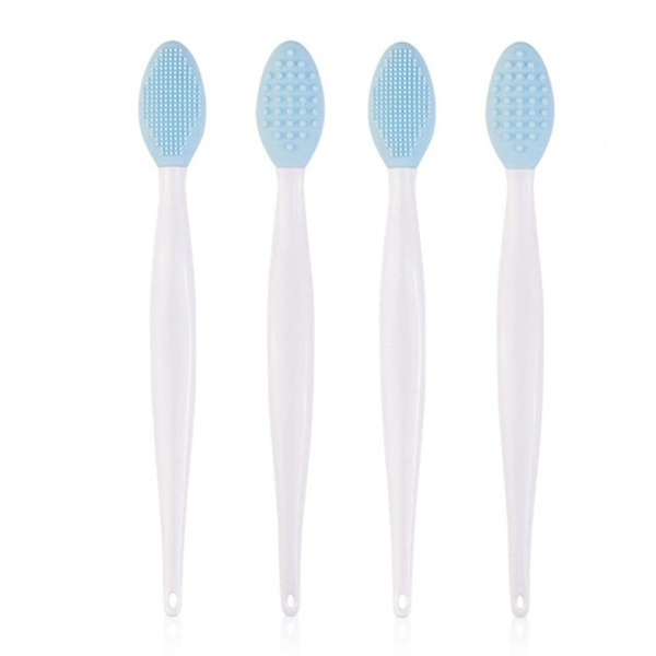 4-pack Nose Duplex Tool Lip Scrub Exfoliating Brush 03 blue