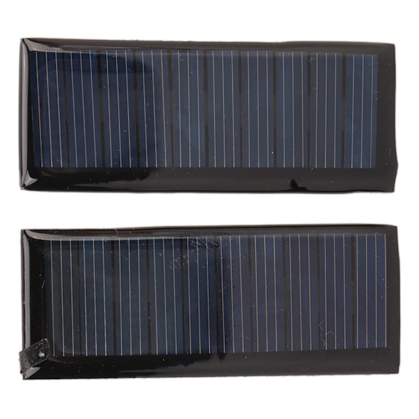 2 stk. 45MA 5V Mini Solcellepaneler - Effektiv 3.7V Polykrystallinske Celler med Høy Konverteringseffektivitet