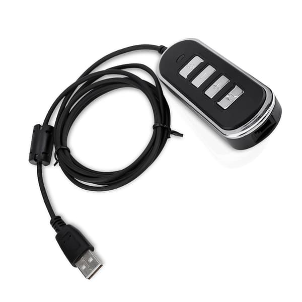 USB Audio Headset Adapter med Kontrolboks RJ9 til USB Konverter Kabel