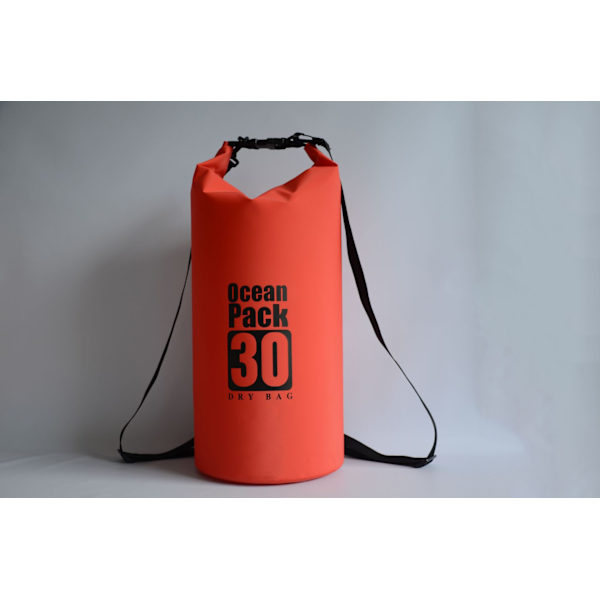 PVC ulkoilma uima- vedenpitävä laukku rantakassi 30L Red