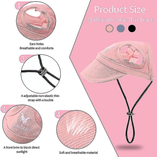 Pet Cat Caps Puppy Summer Solid Dog Baseball Visir Hat Outdoor L