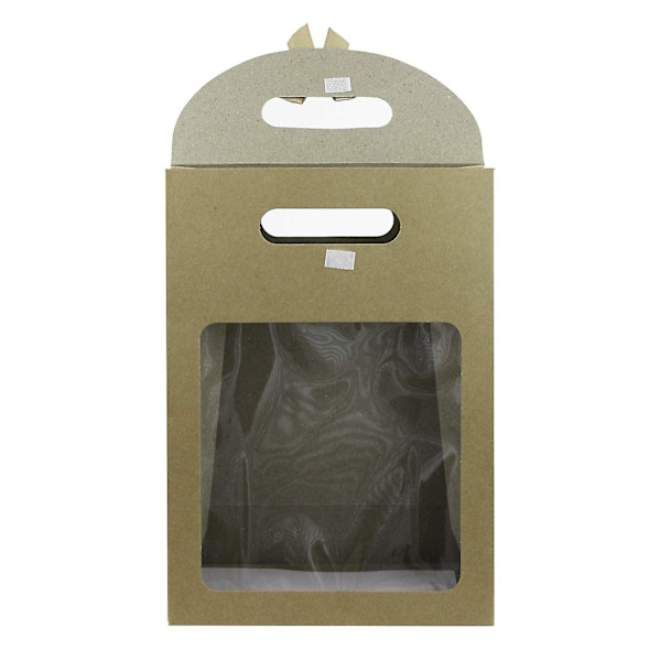 Stærk papirstand-up gavepose, 26 cm x 19 cm x 9 cm pakke med 12