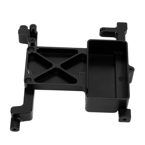 RC Fast Servo Mount Bracket Erstatning for SCX6 1/6 Aluminium Legering Servo Fast Bracket Svart
