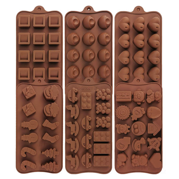 6 st molds för chokladgodis