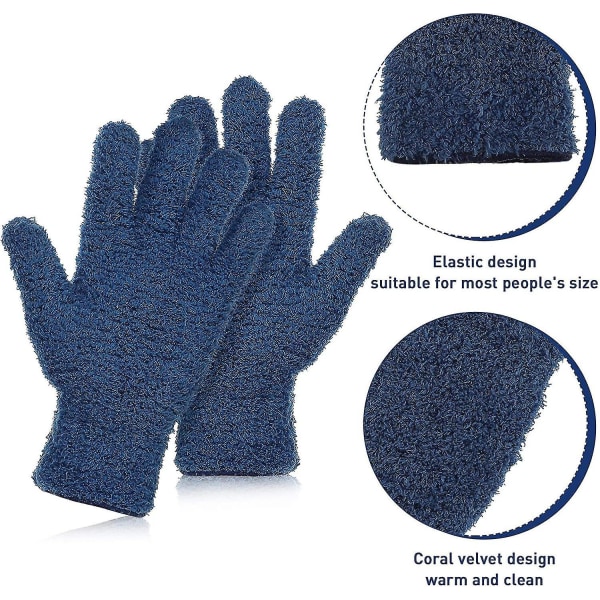 Mikrofiber Auto Støv Rengøring Handsker, Vaskbare Biler Spejle