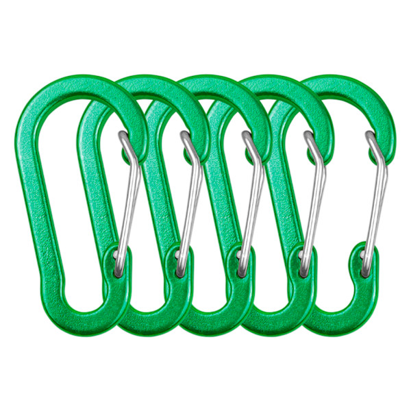 5-Pakning Mini Aluminium Karabinkroker for Nøkkelringer - Perfekt for Camping, Fotturer, Fiske og Ryggsekkturer