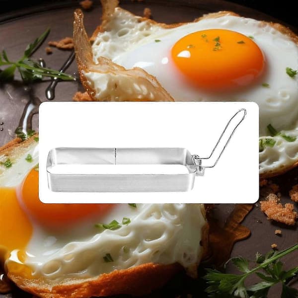 Egg Rektangulær for Stekepanne Muffins Omelett med Håndtak til Frokost Silver handle