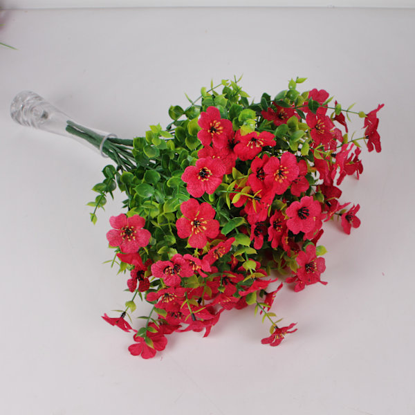 36cm Röda Konstgjorda Plastblommor för Utomhusbruk