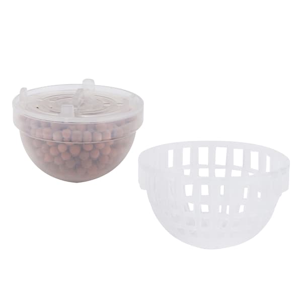 Senkbar plastikkholder for akvariemoseball, skjulested og oppdrett for reker
