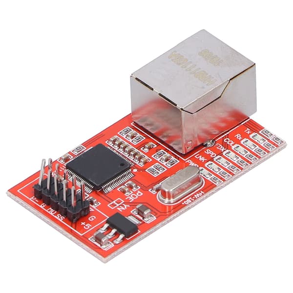 W5100 Ethernet Modul Rødt Kort Elektronisk Byggeklods Netværkskomponent
