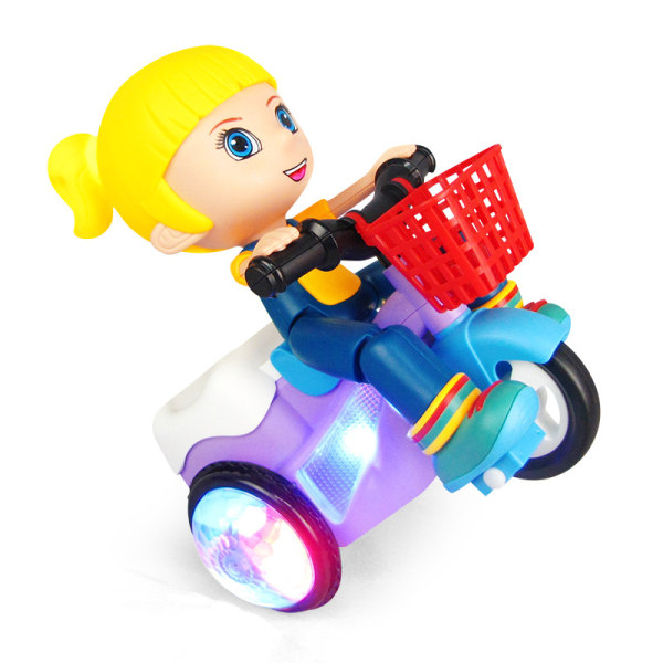 3D Stunt Trehjuling Big Head Doll Riding Boy boy