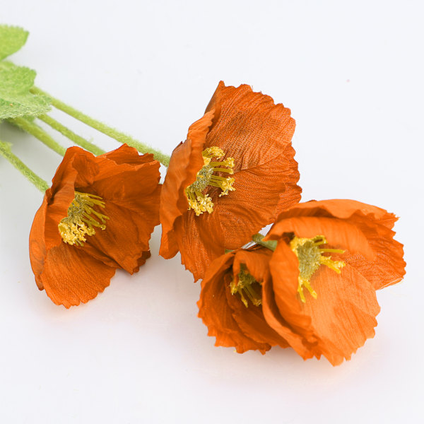 Eleganta verklighetstrogna konstgjorda blommor för hem- och bröllopsdekoration i orange och gult