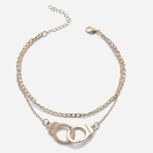 Guld Silver Handbojor Anklet Par Beach Anklet gold