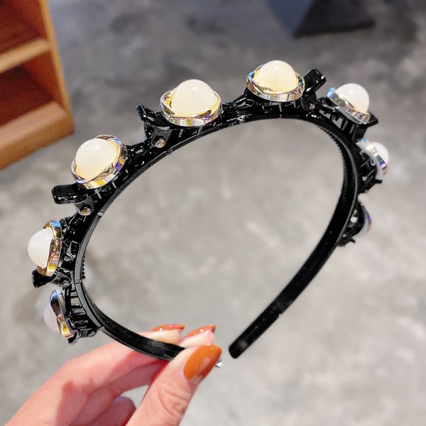 Ins net röd pärla strass hårbåge style 23