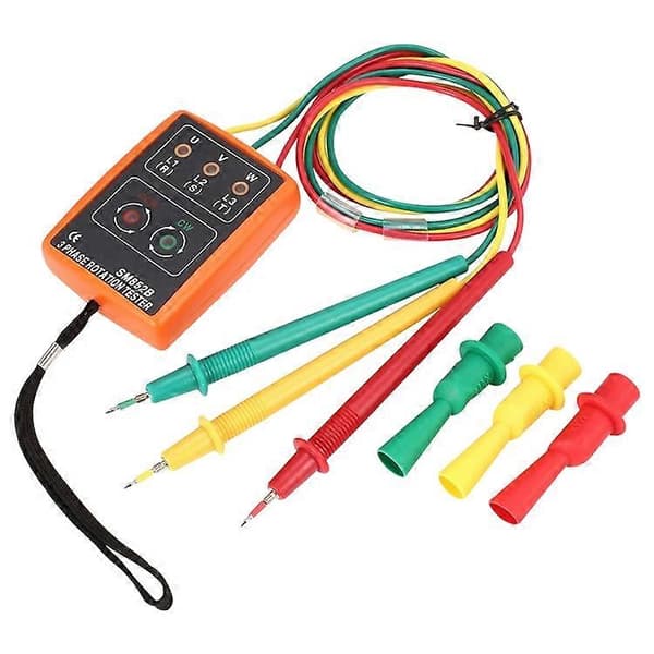 SM852B 3s Rotations Tester Indikator Detektor Måler (Orange) Orange